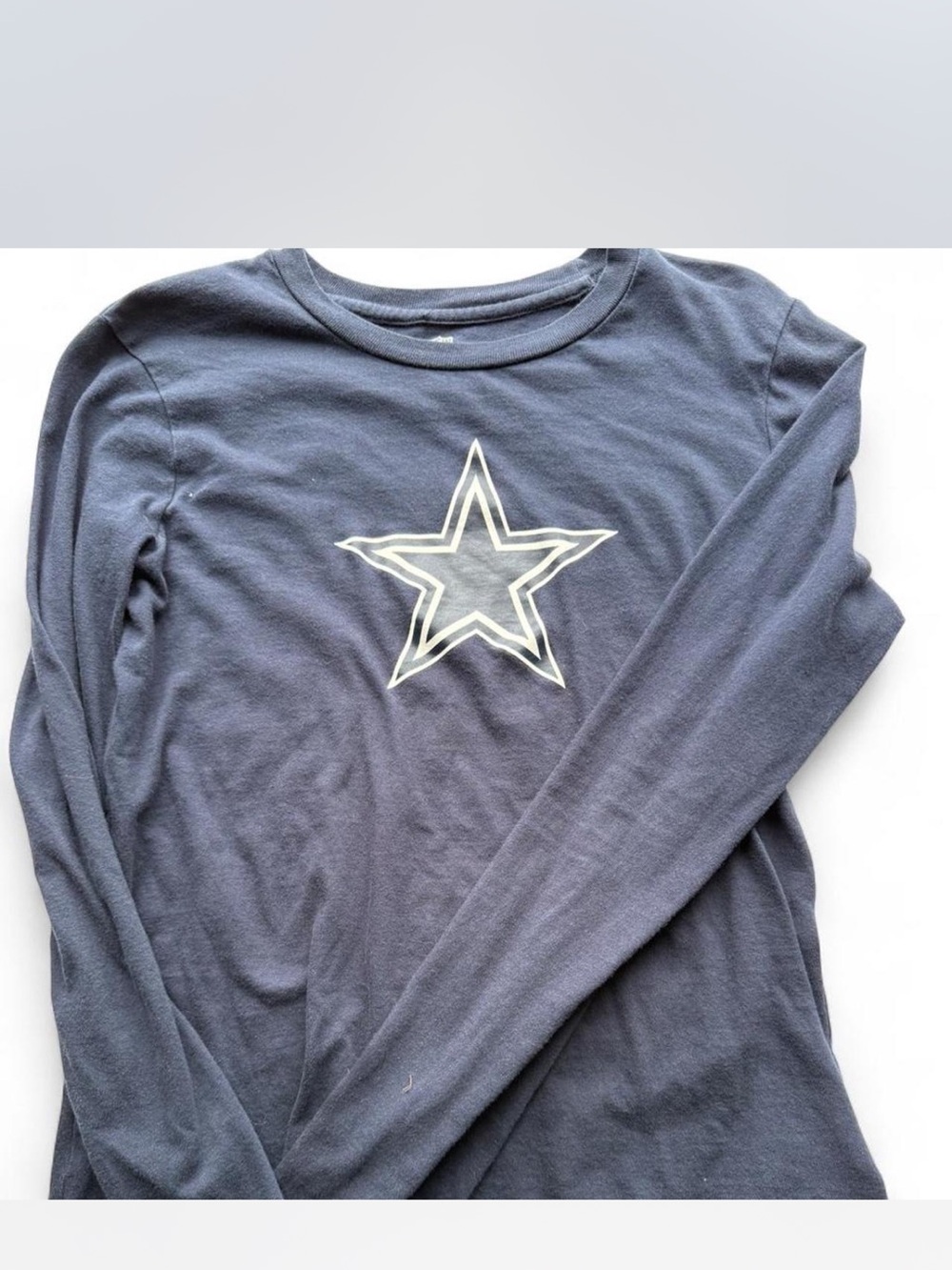 NFL Navy Long-Sleeve Tee with White Star